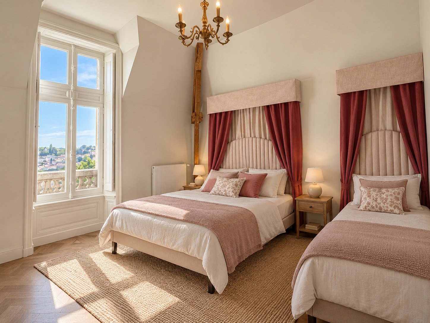 Chambre du dernier étage avec salle d'eau privative attenante